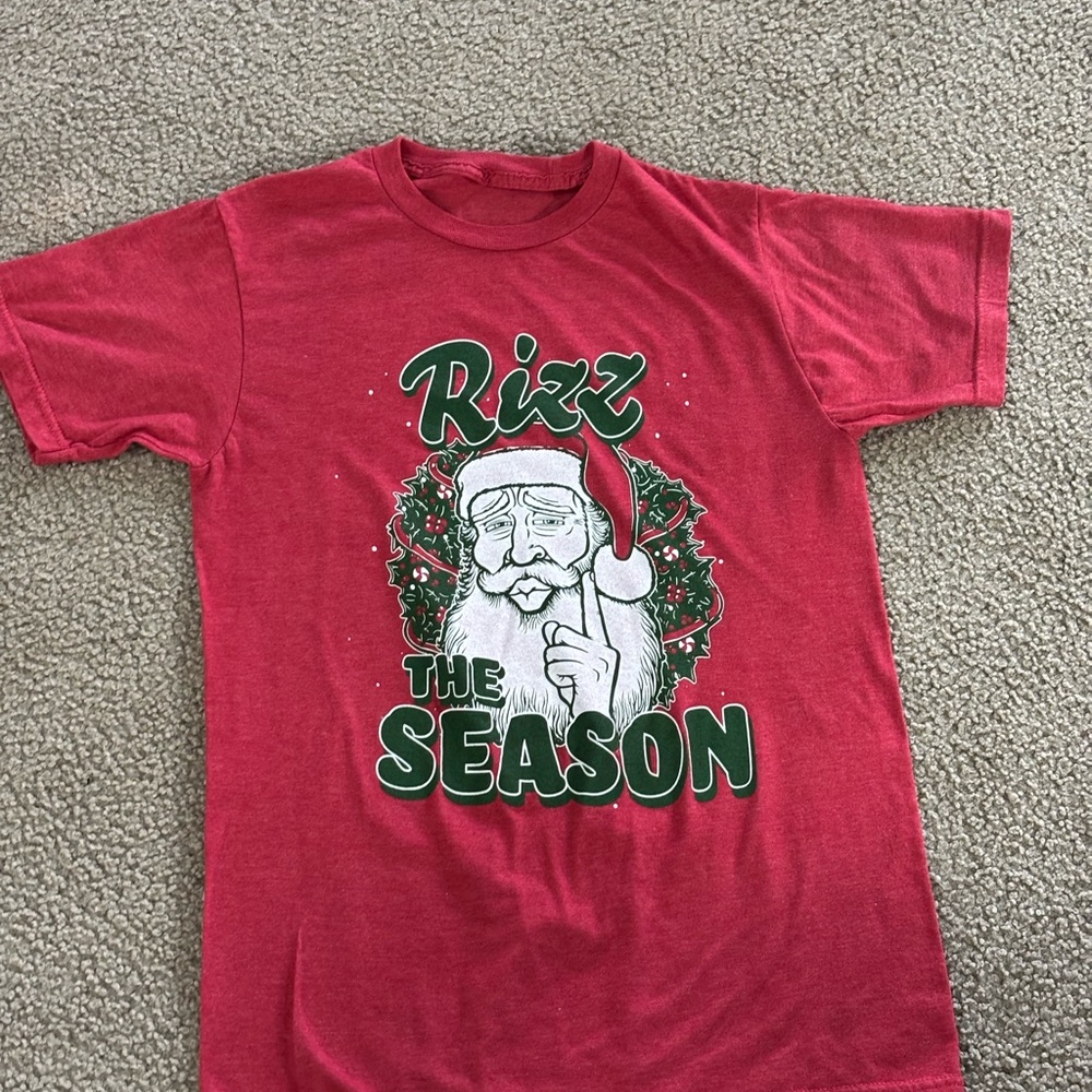 Rizz Red Santa Graphic T-Shirt